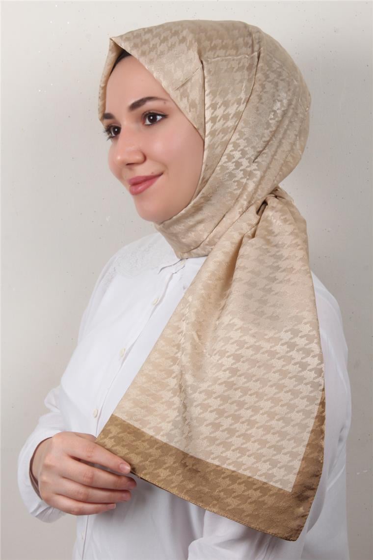 Monogram Şal 149-28 Sütlü Kahve