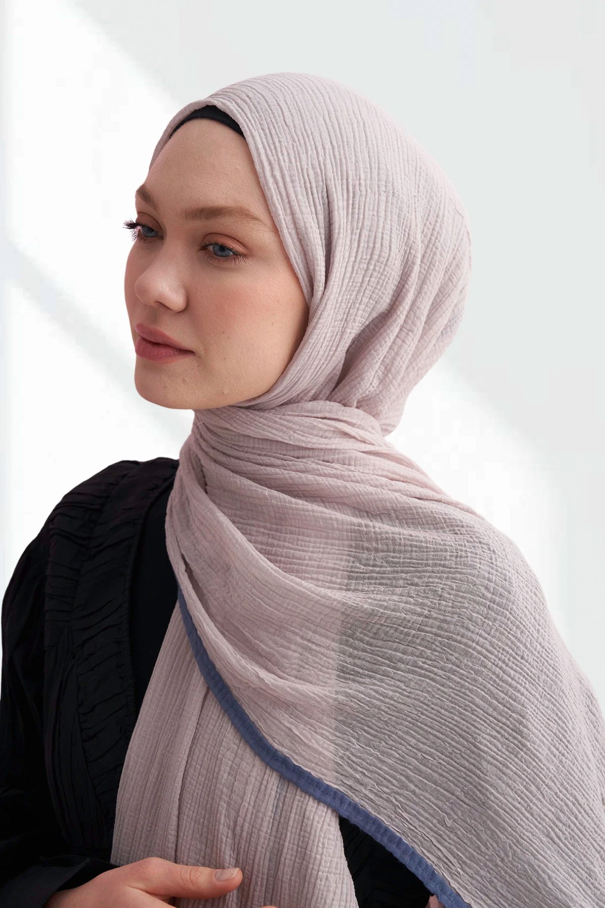 Müslin Biyeli Şal 3352-574 Duman