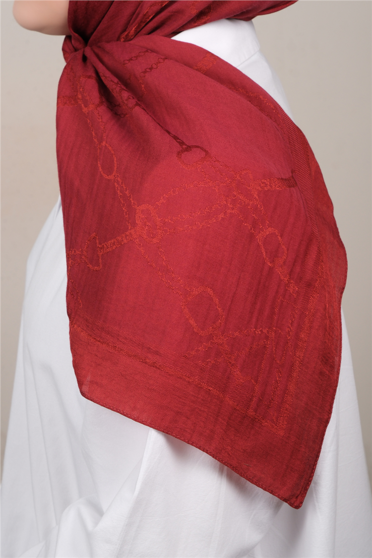 Naia Lyocell Coton Eşarp 1601-11 Kırmızı 