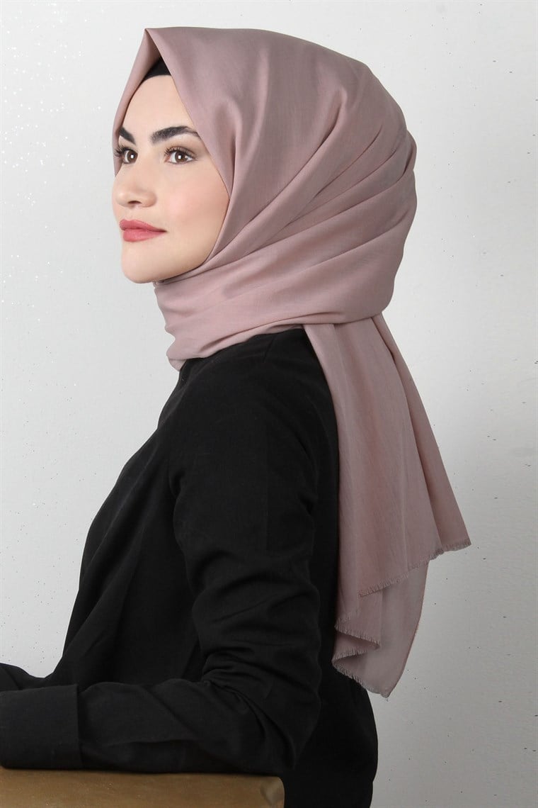 Natural Pamuk Şal 1493-11 Toz Pembe