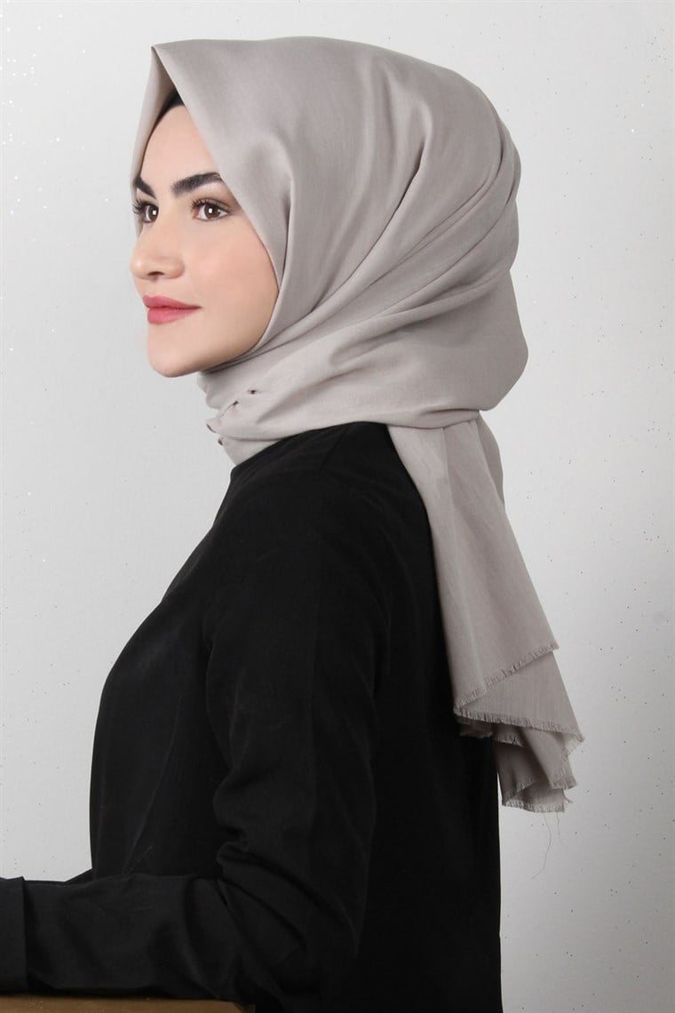 Natural Pamuk Şal 1493-2 Taş
