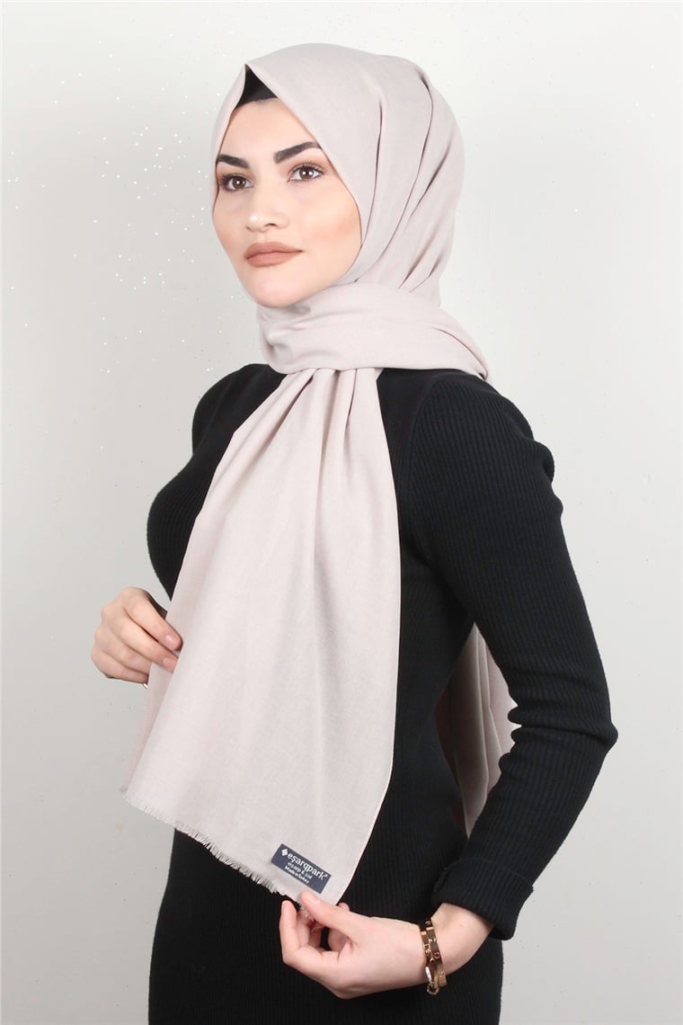 Natural Pamuk Şal 1495-14 Taş