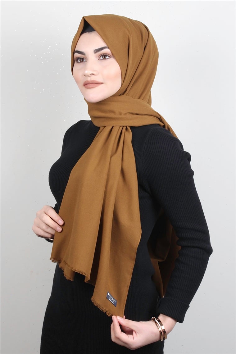 Natural Pamuk Şal 1495-23 Hardal