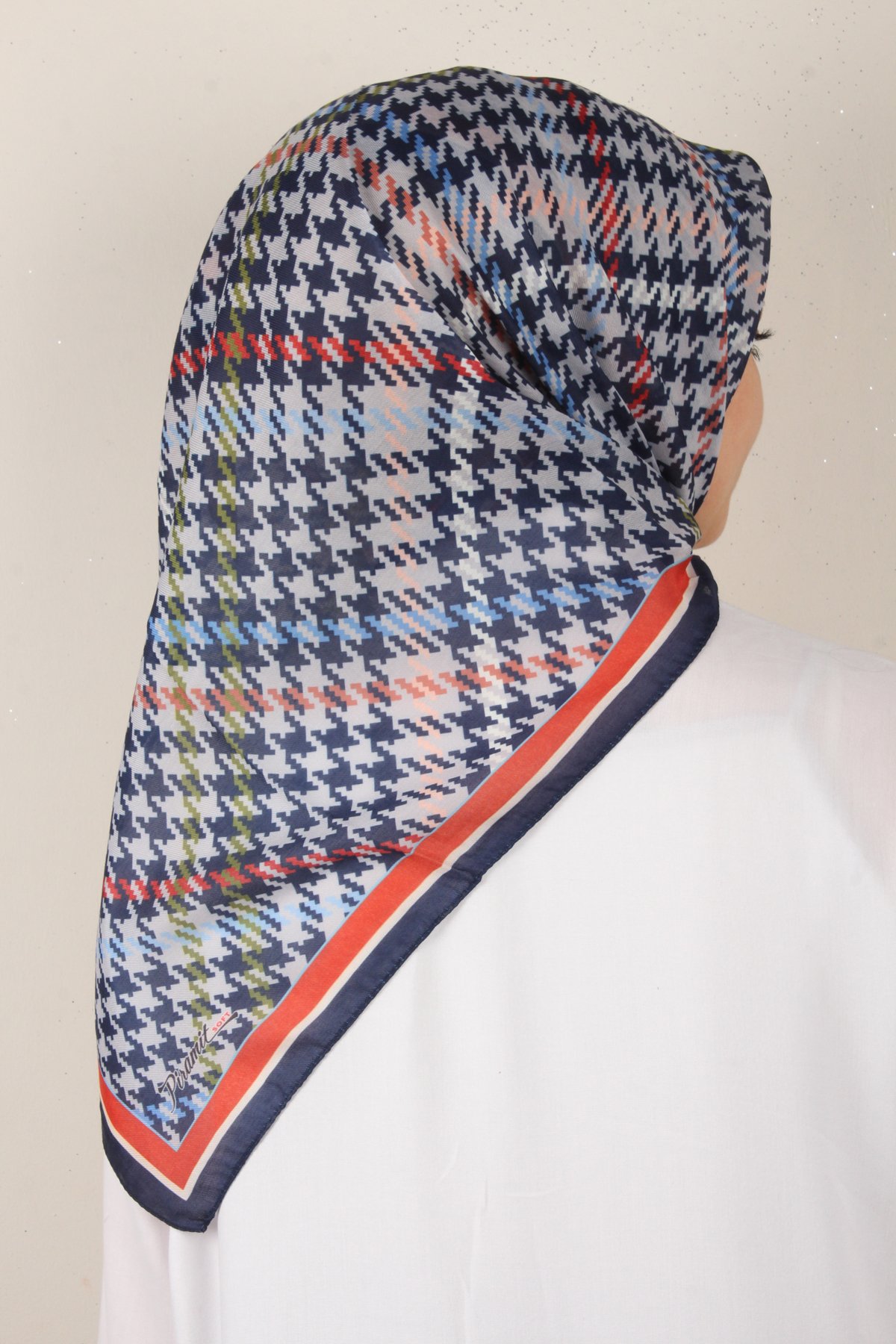 Nirvana Soft Eşarp 3345-6 Lacivert-Kiremit