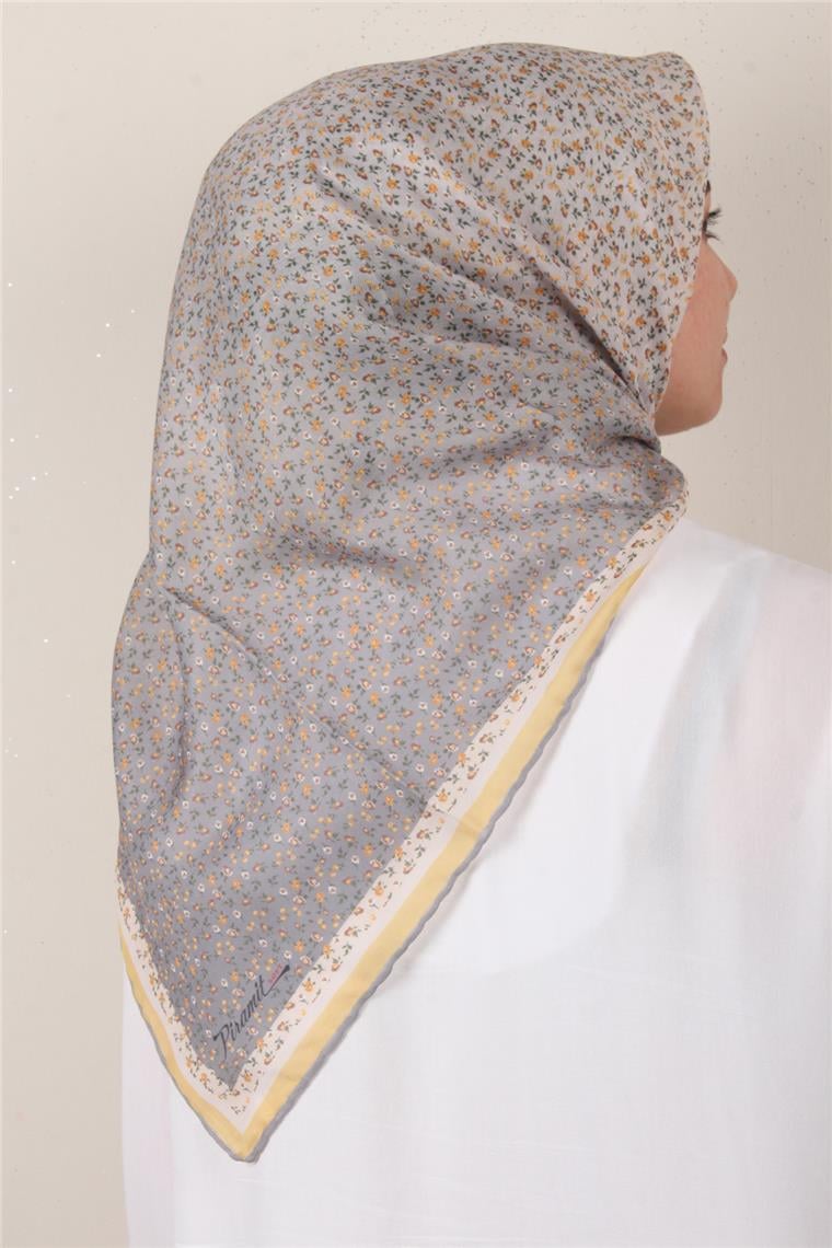 Nirvana Soft Eşarp 8092-1 Gri-Sarı