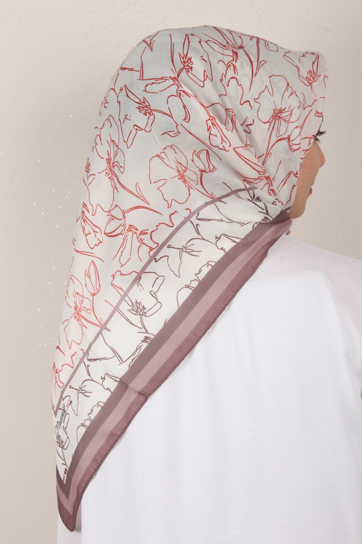 Nirvana Soft Eşarp 8098-18 Kiremit-Koyu Taş