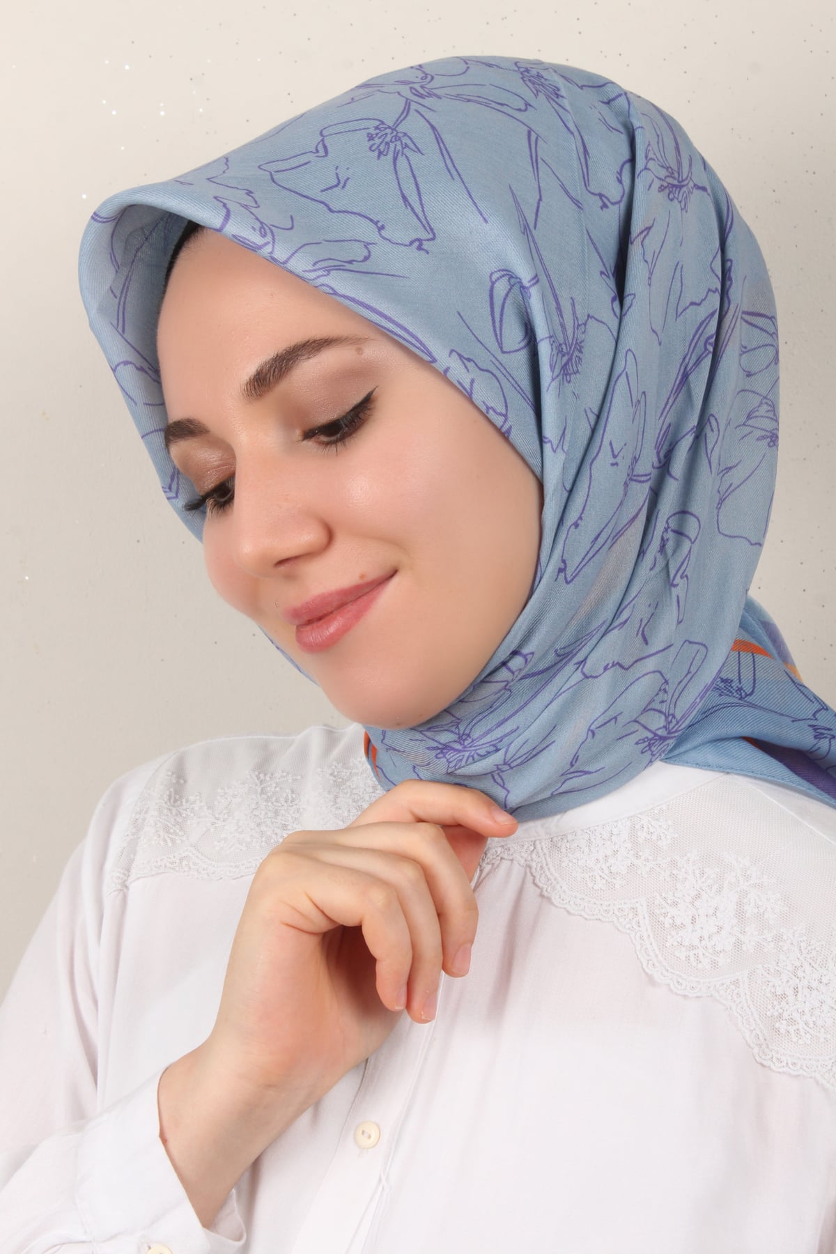 Nirvana Soft Eşarp 8098-2 Açık Mavi