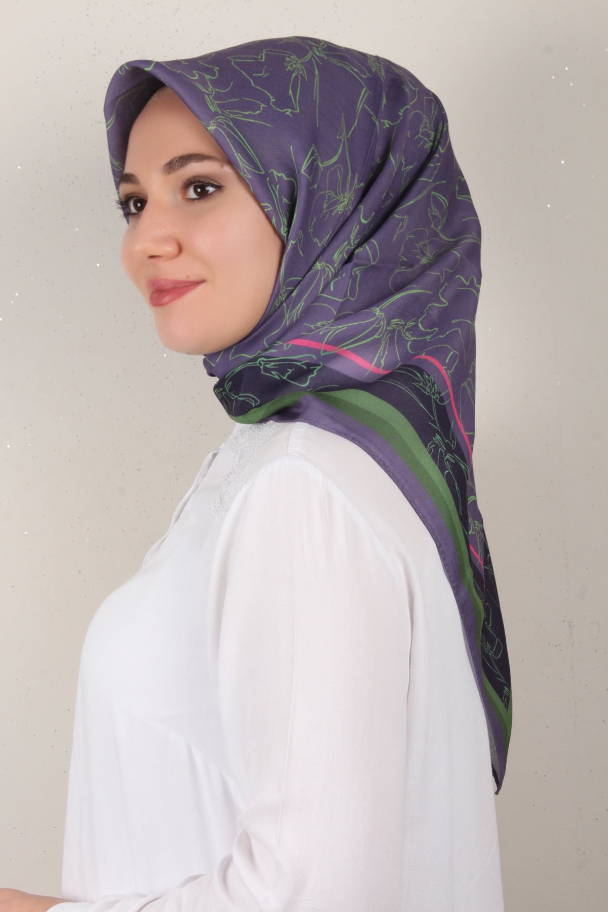 Nirvana Soft Eşarp 8098-8 İncir Moru