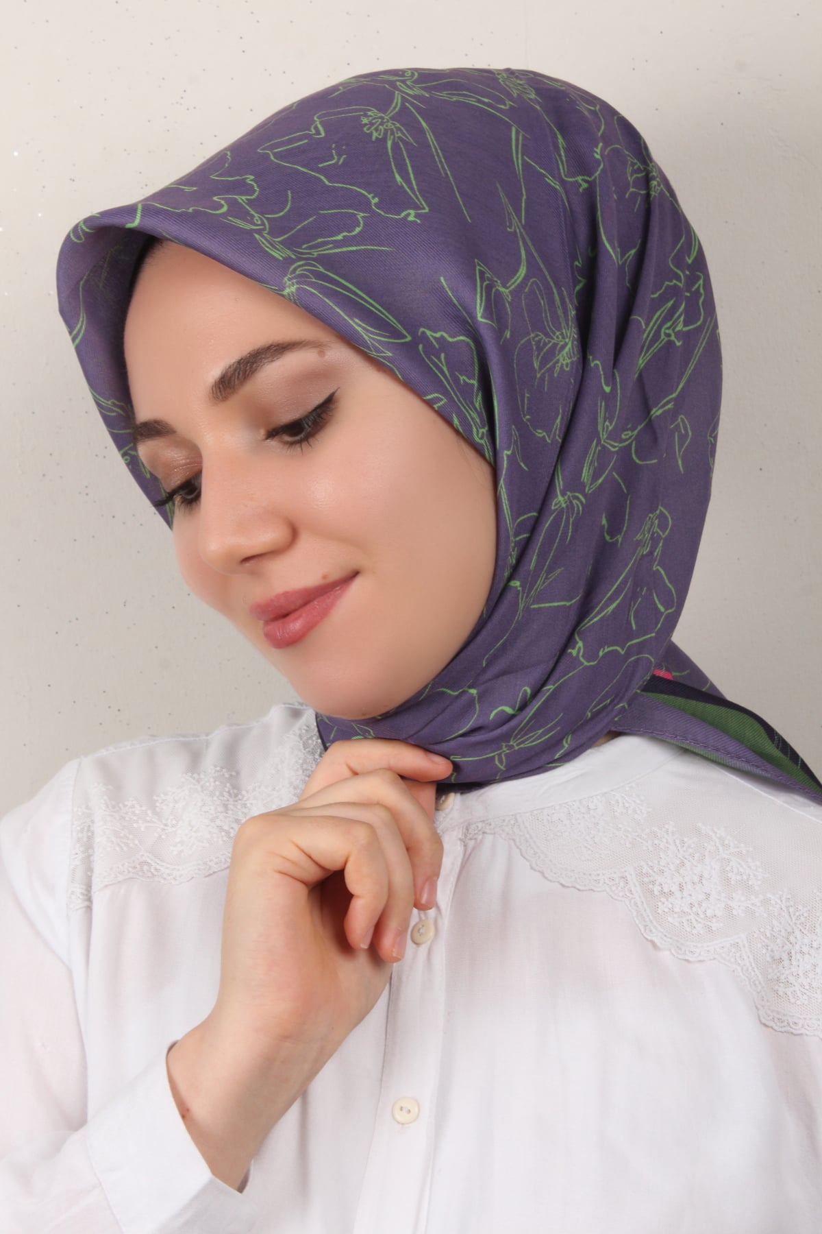 Nirvana Soft Eşarp 8098-8 İncir Moru