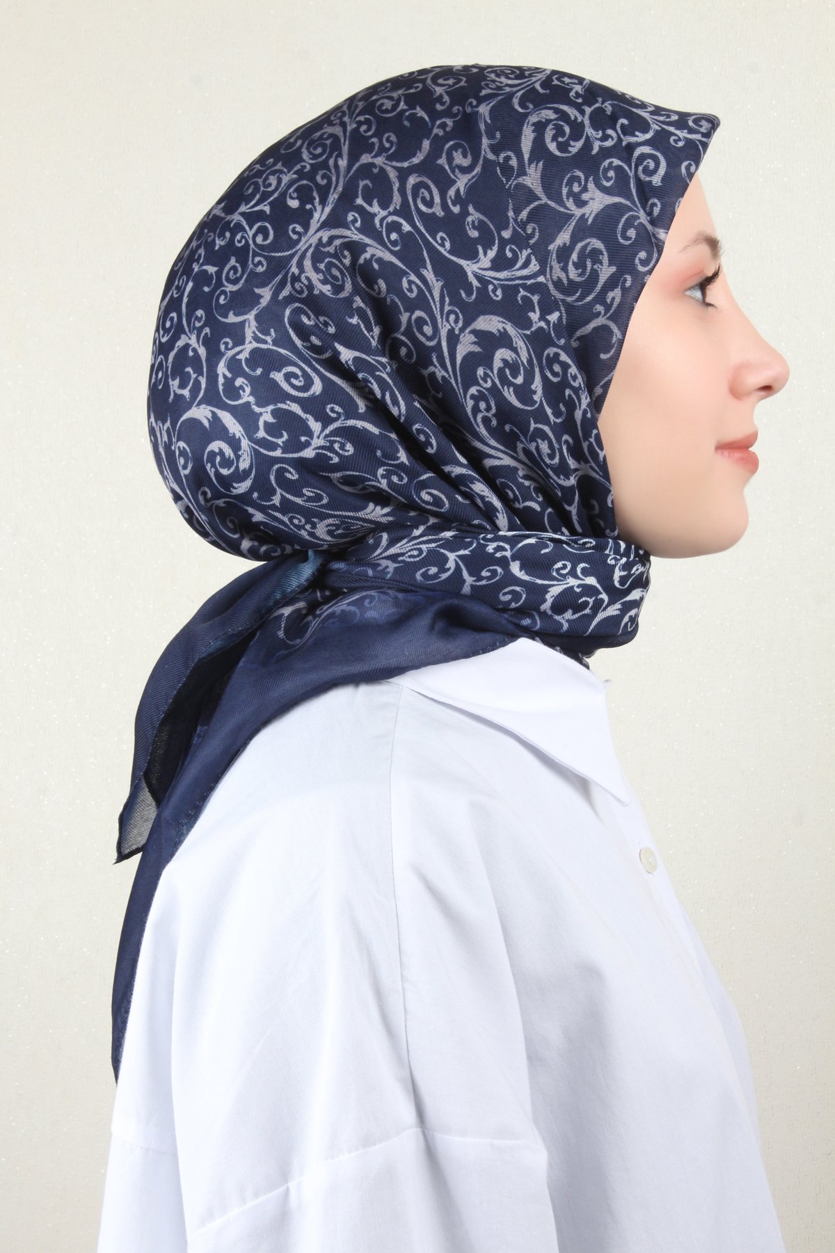 Nirvana Soft Eşarp 8104-2 Lacivert