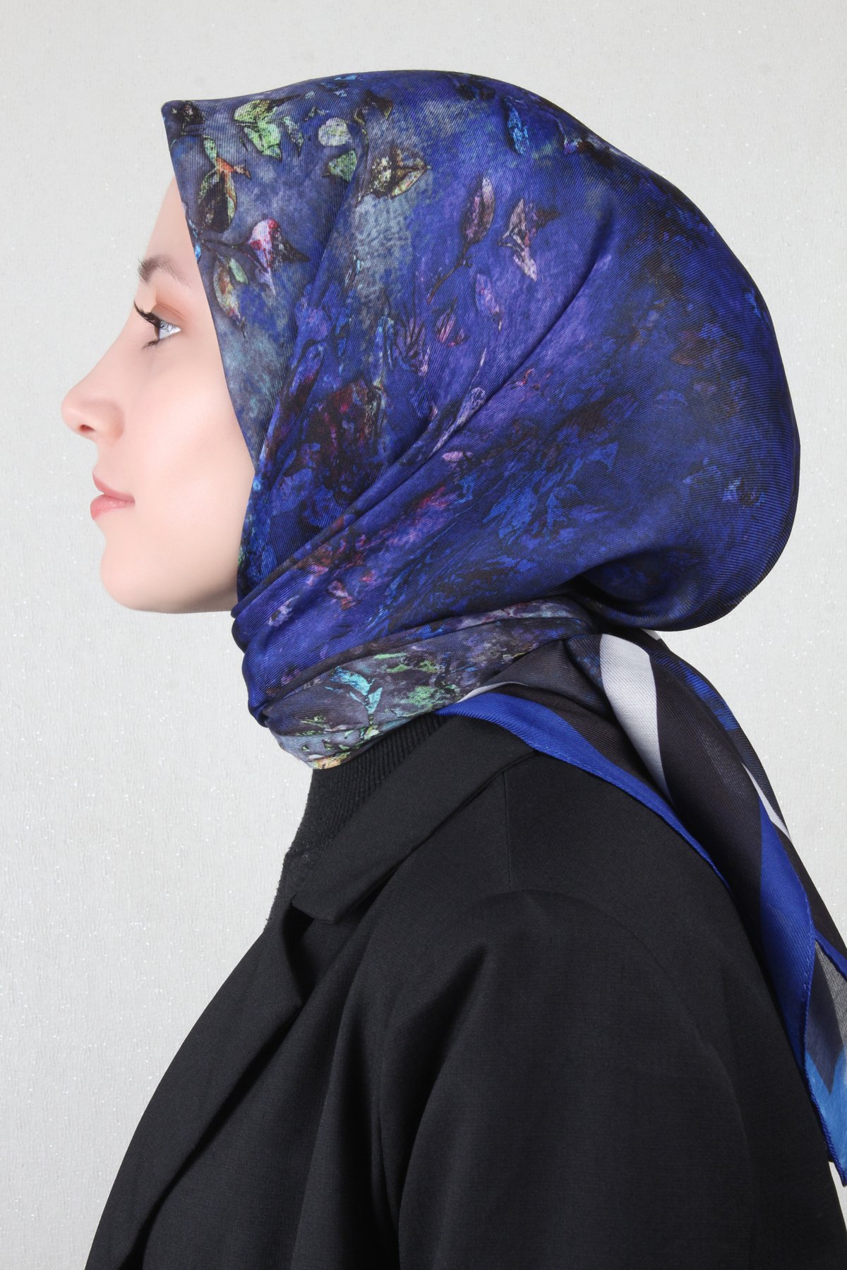 Nirvana Soft Eşarp 8105-4 Saks Mavisi