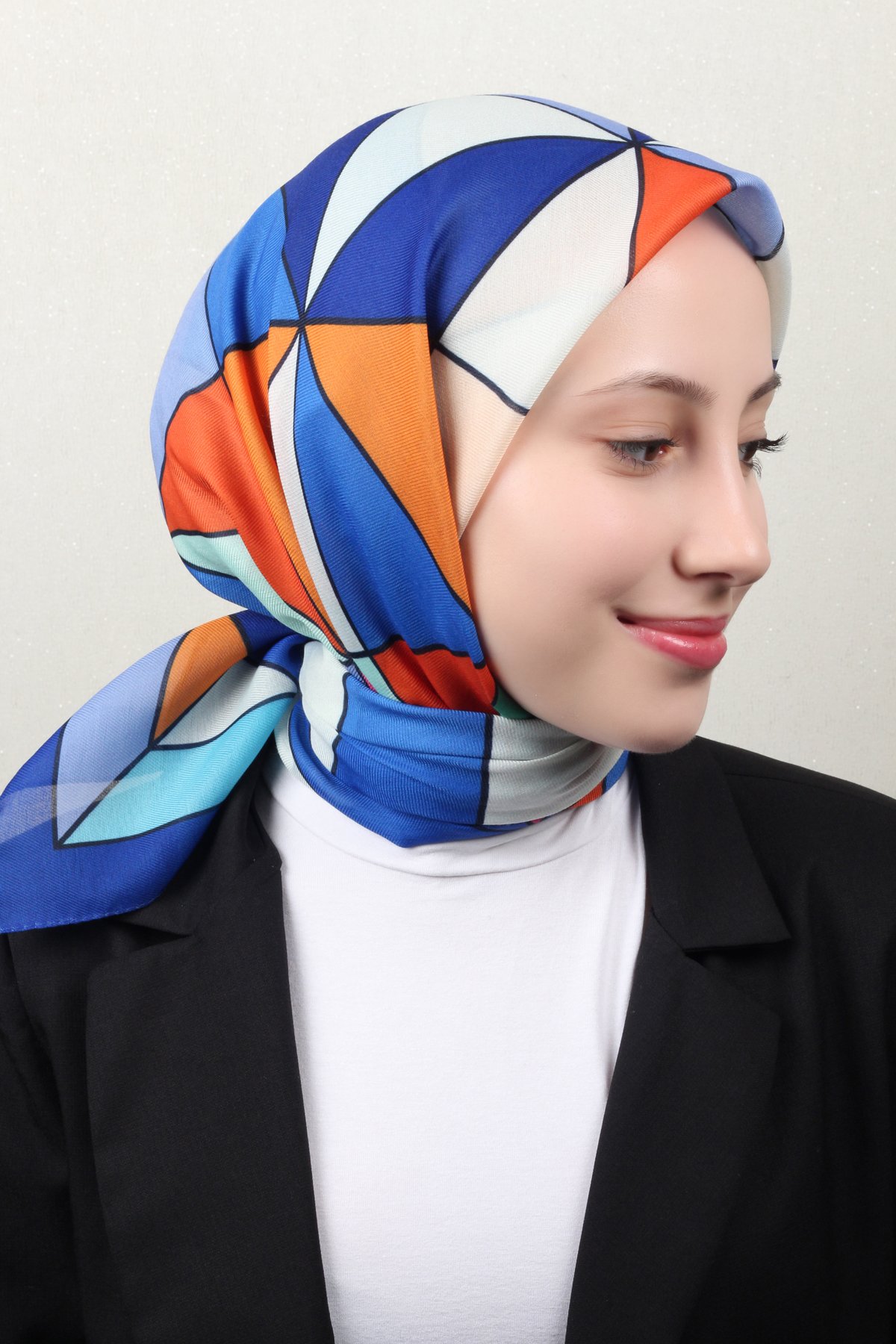 Nirvana Soft Eşarp 8106-3 Saks Mavisi