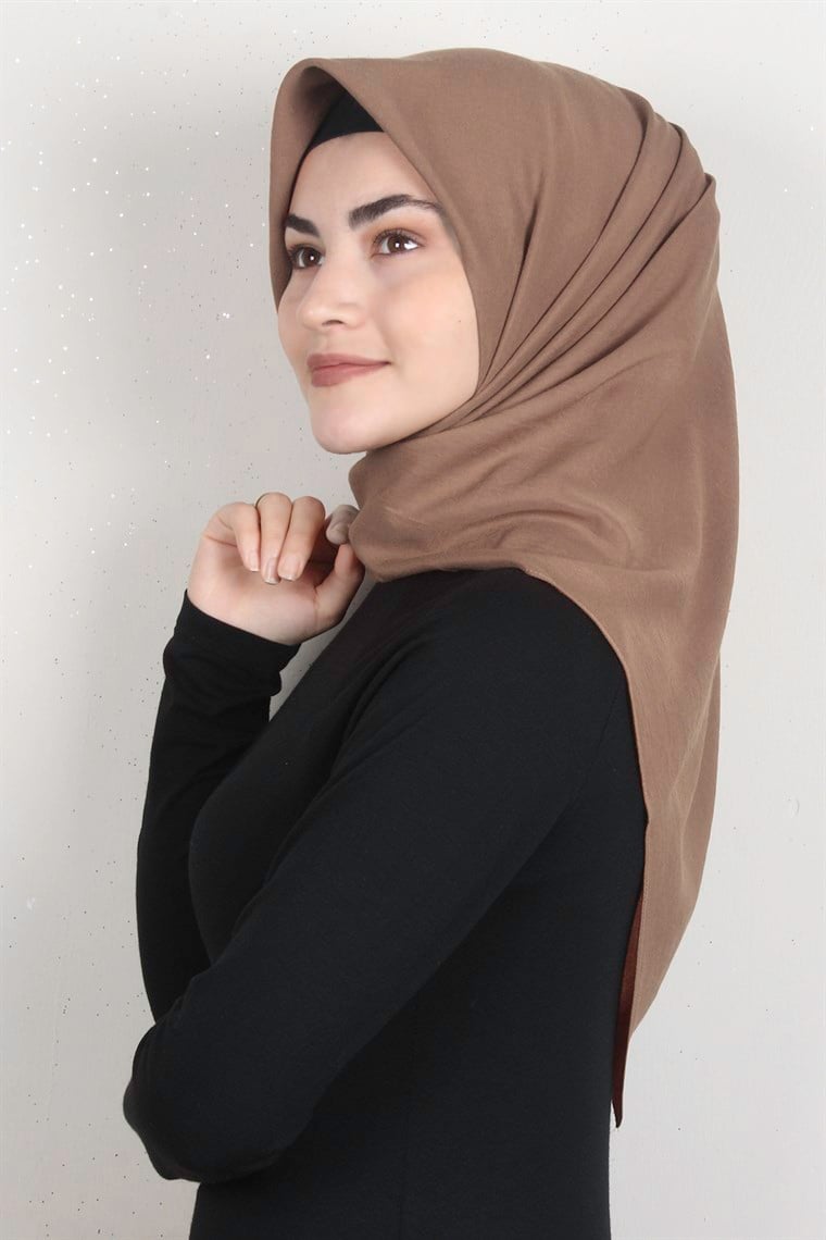 Pamuk Caz Eşarp 4651-1 Karamel