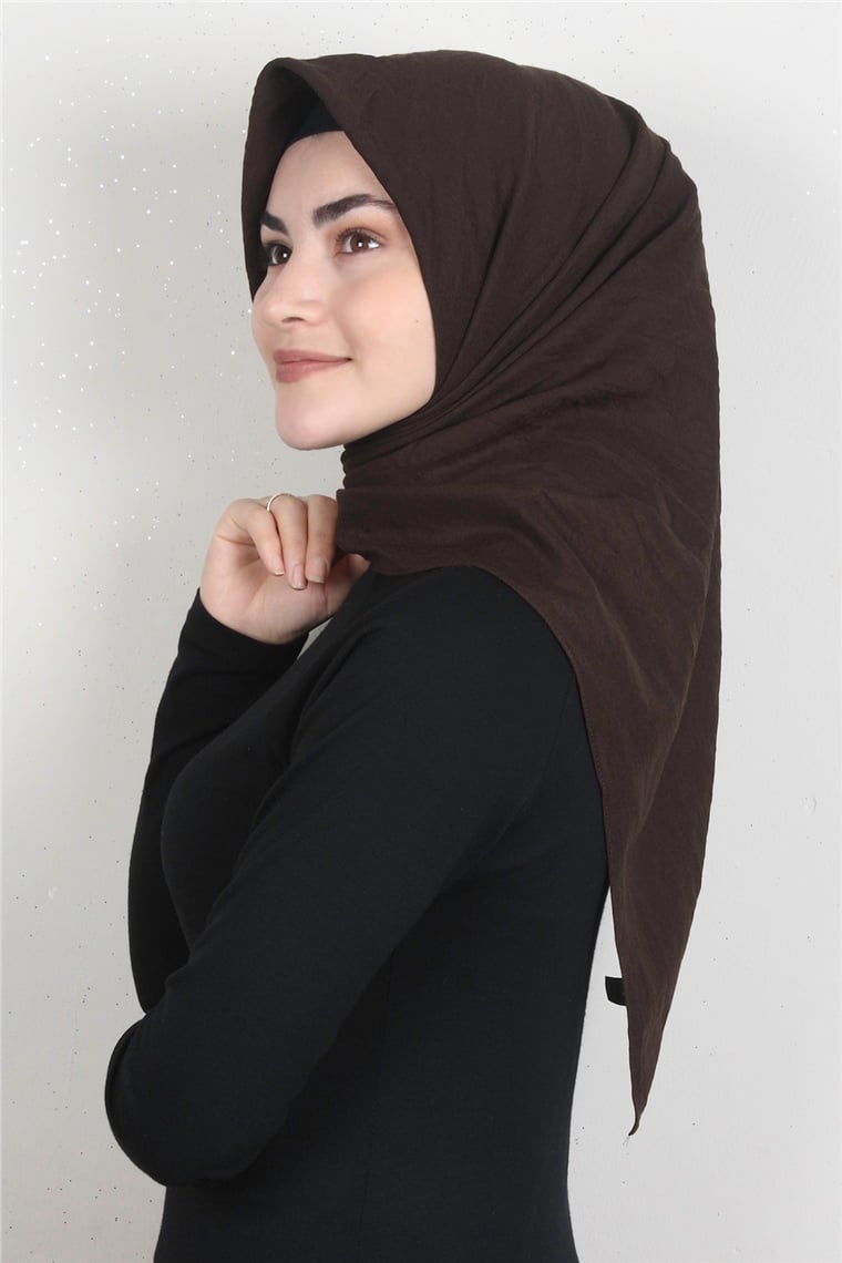 Pamuk Caz Eşarp 4651-5 Kahverengi