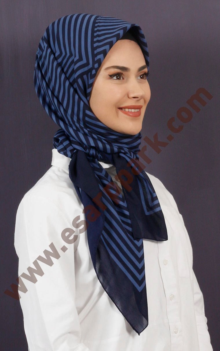 Pamuklu 140x140 Cm Eşarp 1070-12