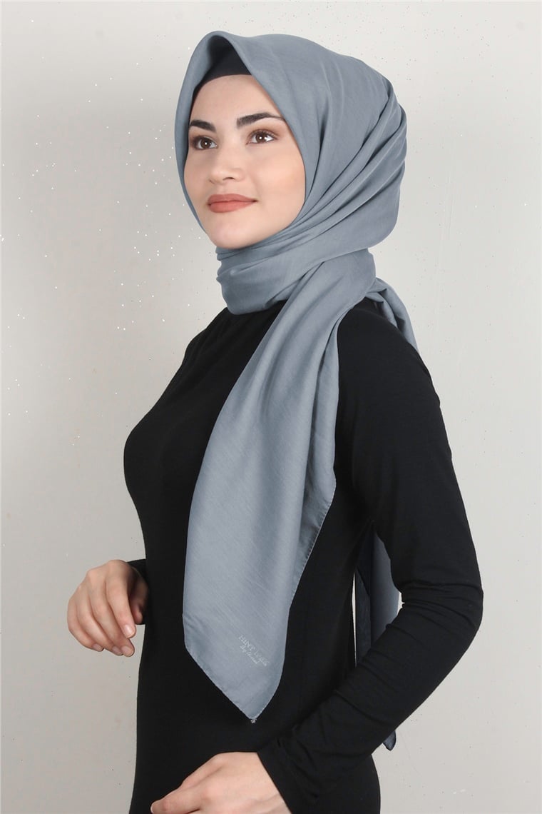 Pamuklu 140x140 Cm Eşarp 1070-50 Füme