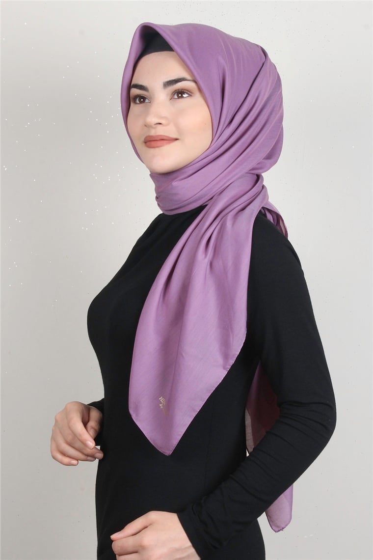 Pamuklu 140x140 Cm Eşarp 1070-51 Gül Kurusu