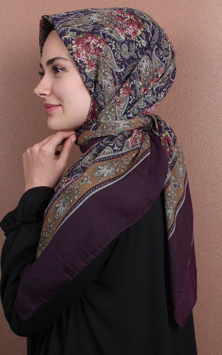Pamuklu 140x140 Cm Eşarp 1072-5