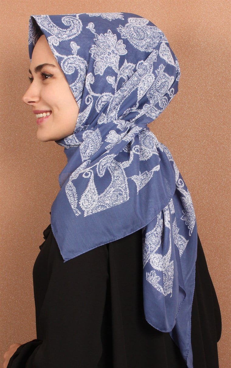 Pamuklu 140x140 Cm Eşarp 1088-2