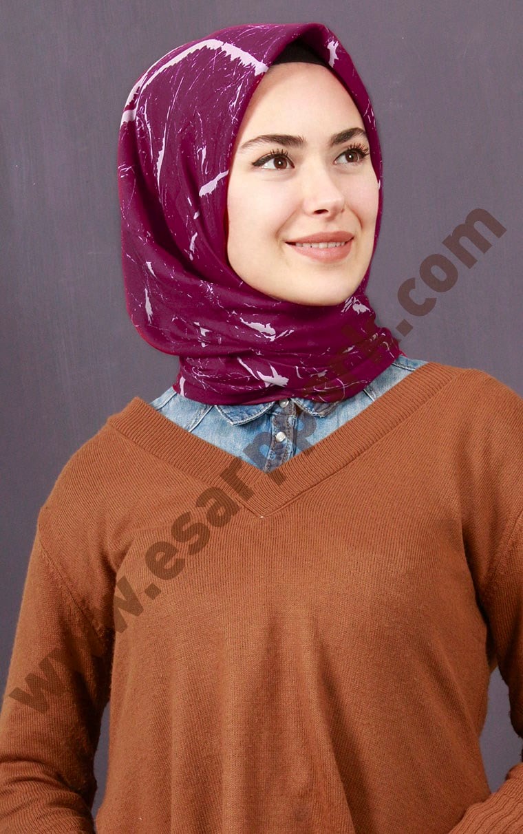 Pamuklu 140x140 Cm Eşarp 1092-10