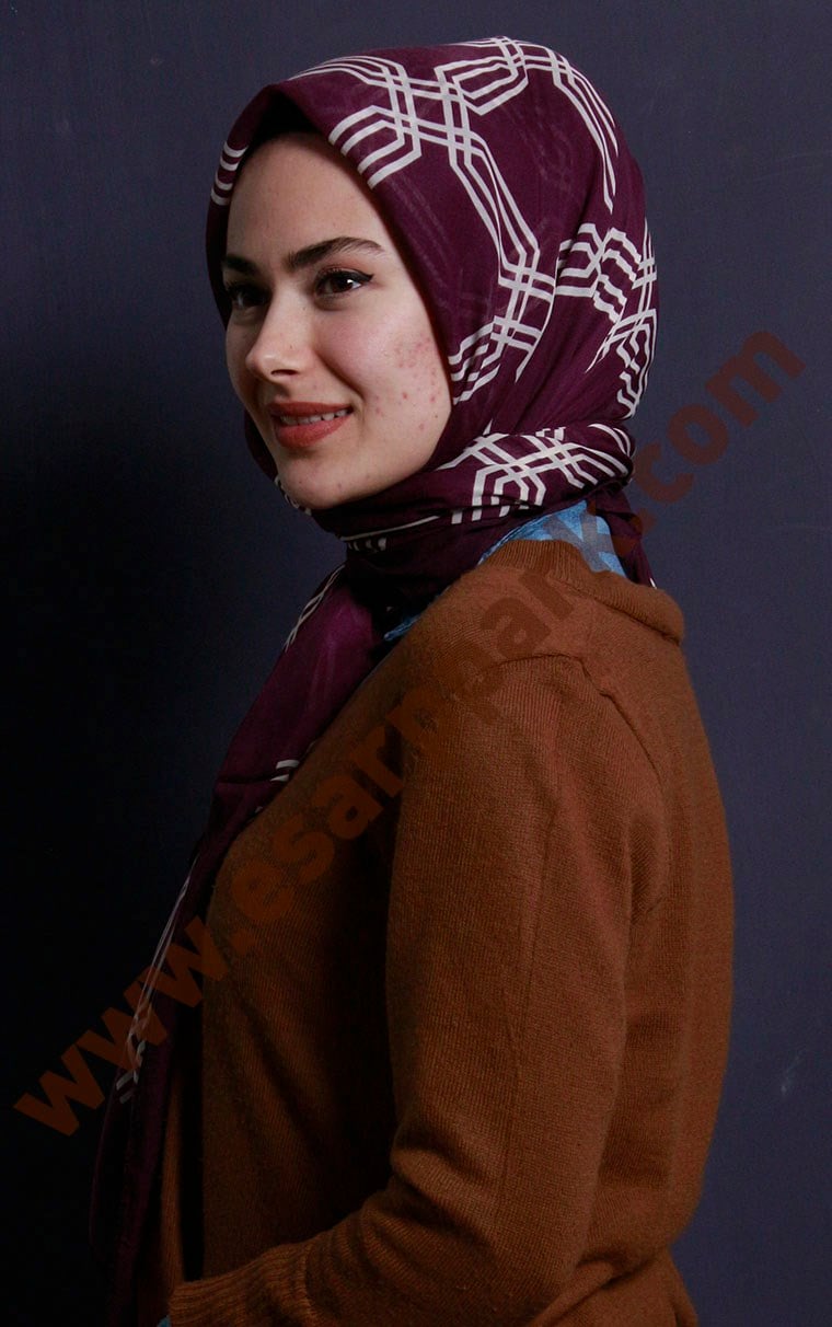 Pamuklu 140x140 Cm Eşarp 1093-6