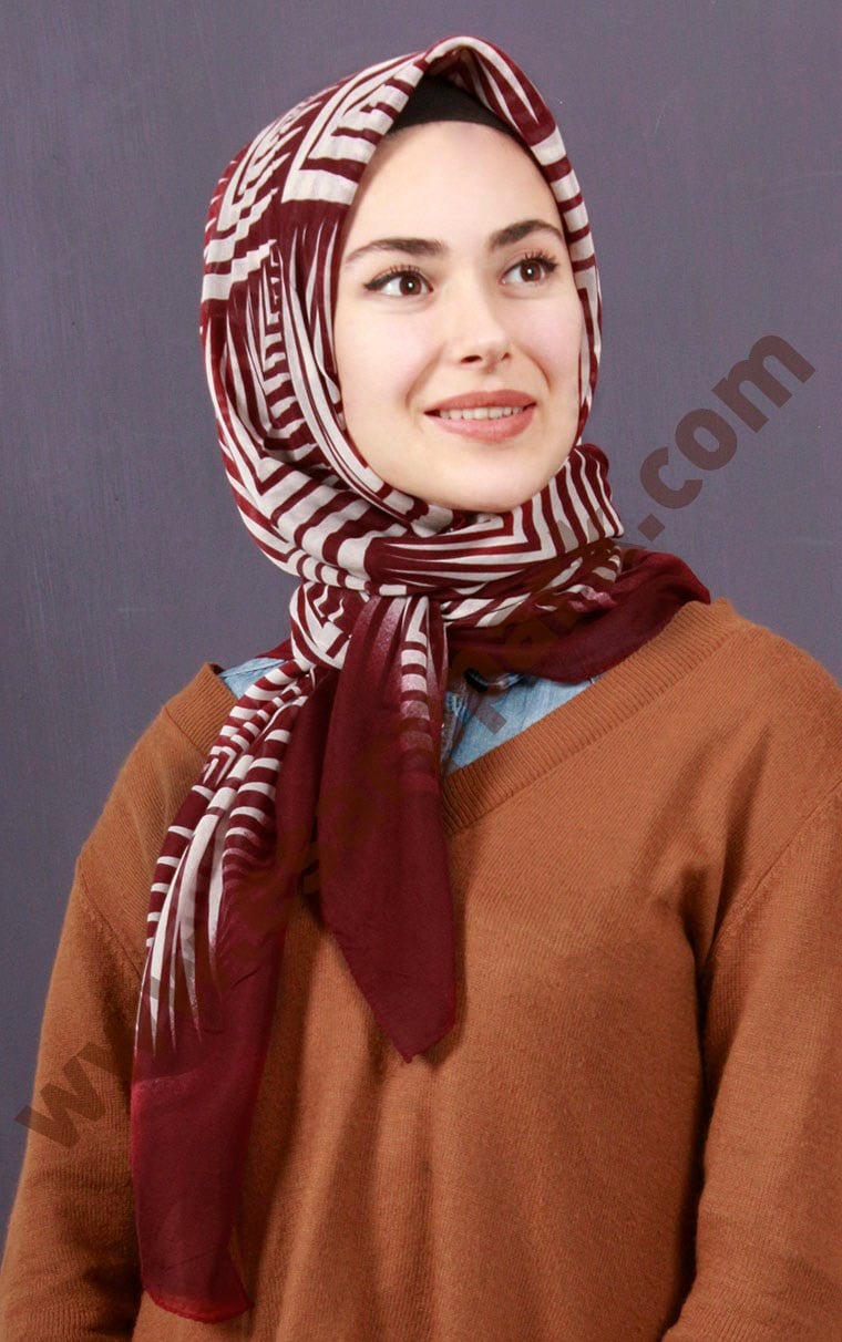 Pamuklu 140x140 Cm Eşarp 1094-10