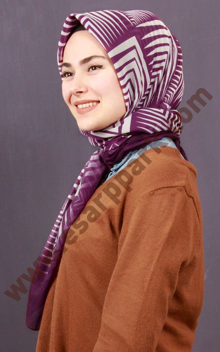 Pamuklu 140x140 Cm Eşarp 1094-5