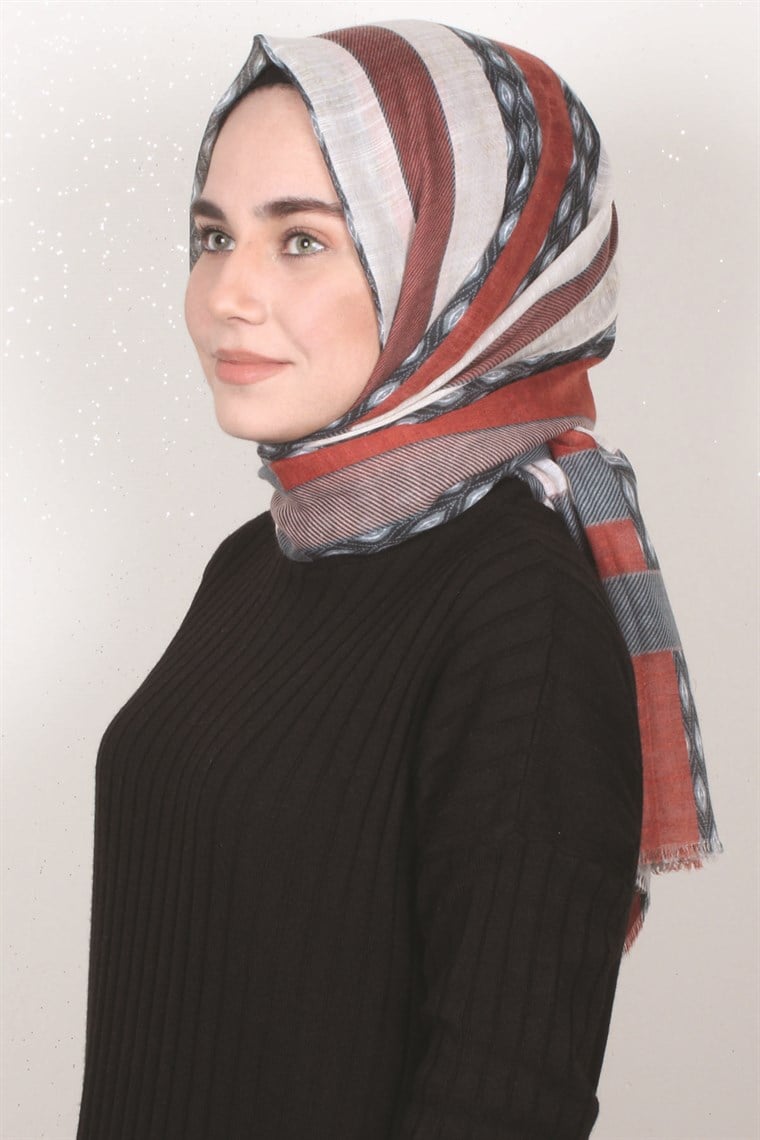 Pamuklu Desenli Şal 5571-5