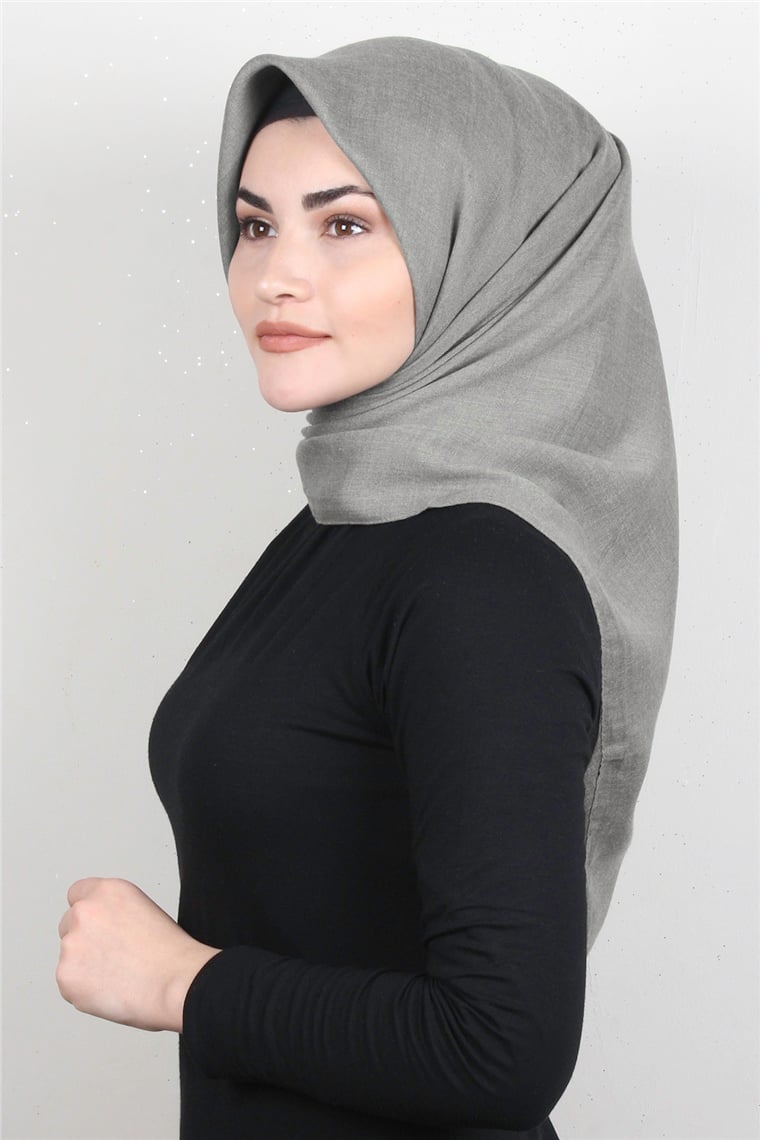 Pamuklu Düz Eşarp 3512-11 Haki