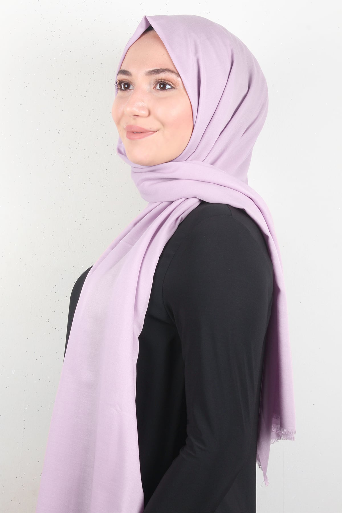 Pamuklu Düz Şal 2803-31 Toz Pembe