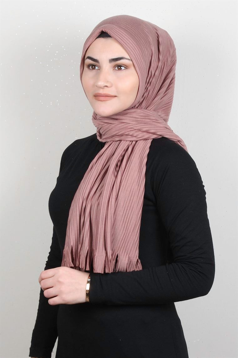 Pamuklu Hazır Şal 1589-46 Pudra