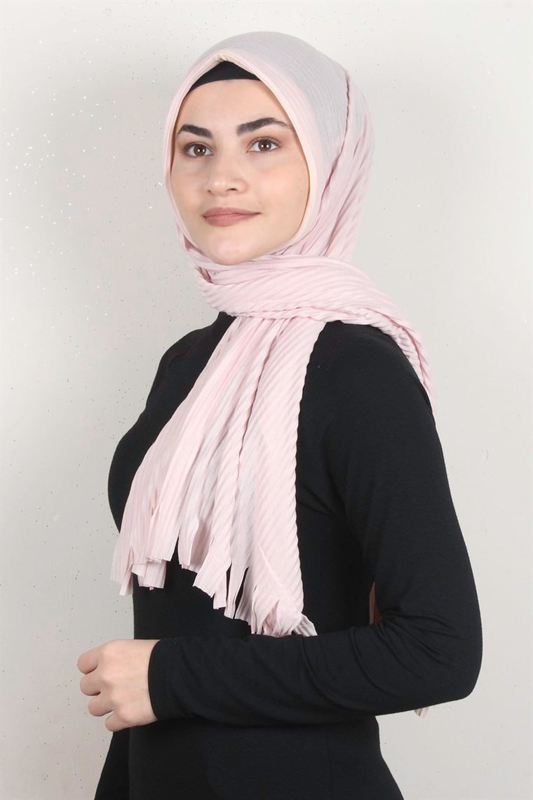 Pamuklu Hazır Şal 1589-57 Toz Pembe