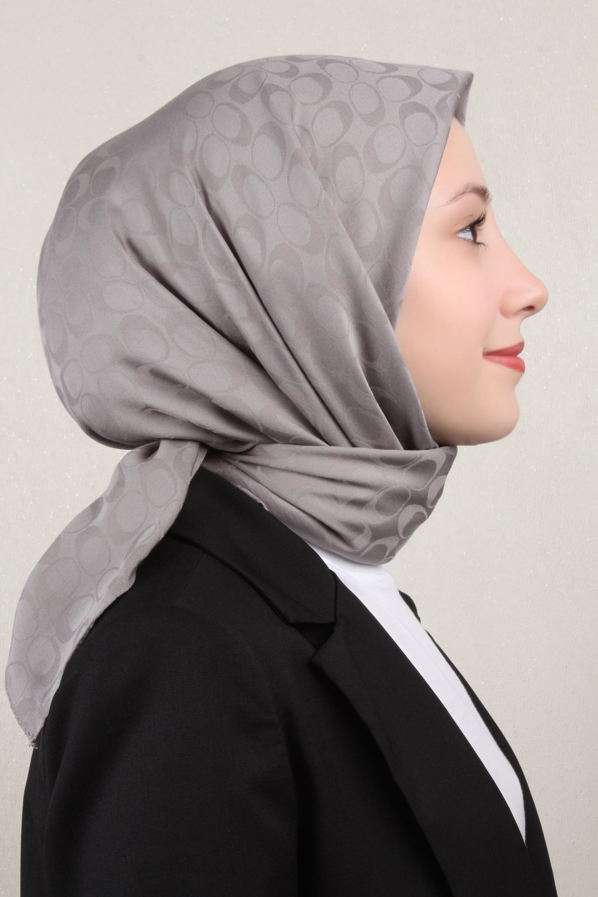 Pamuklu Jakar Eşarp 4114-20 Füme