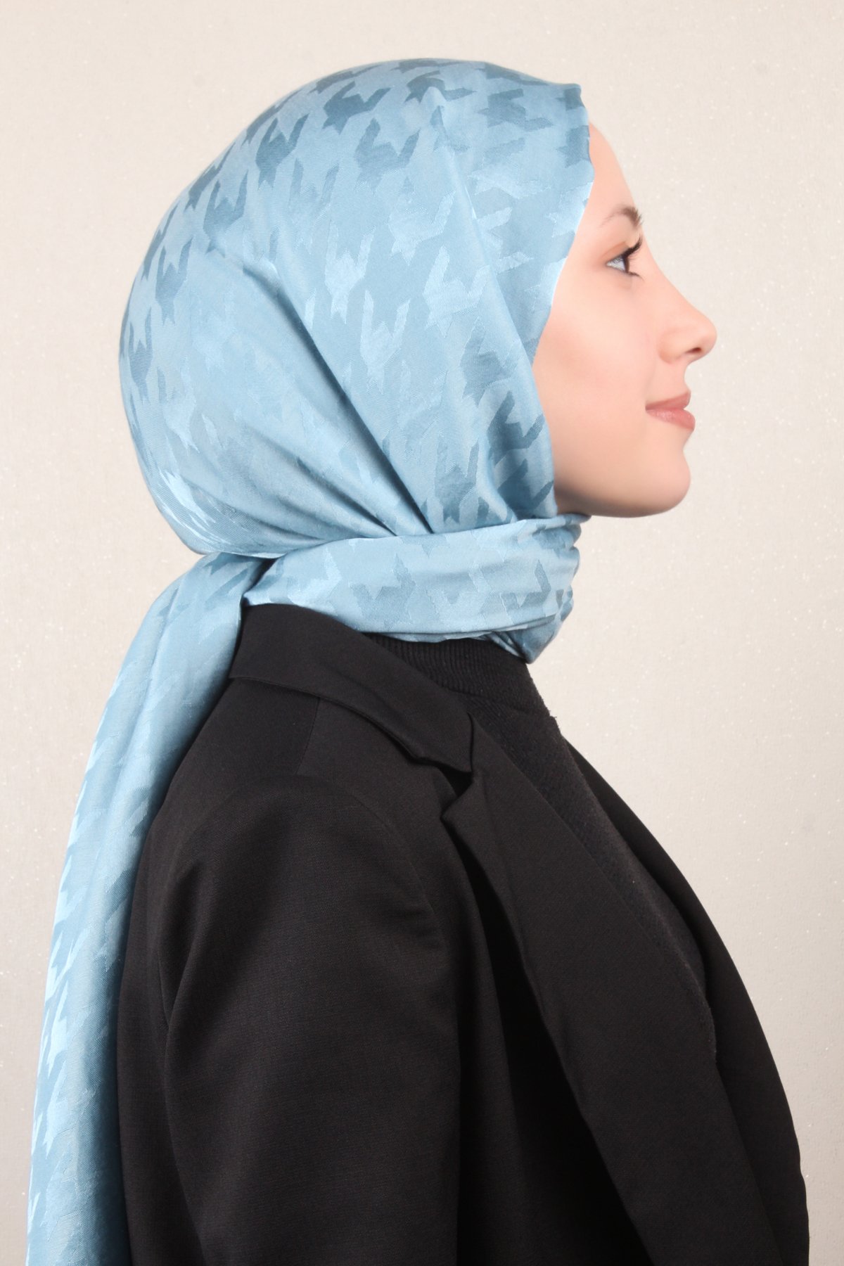 Pamuklu Jakar Şal 4110-11 Açık Mavi