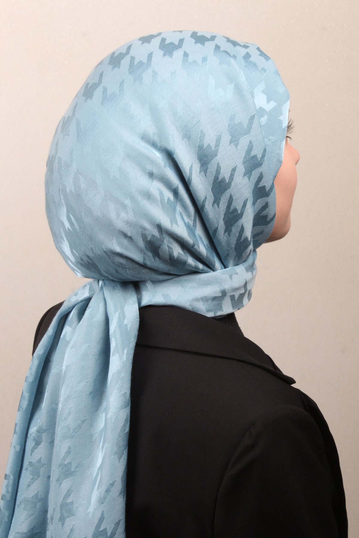 Pamuklu Jakar Şal 4110-11 Açık Mavi