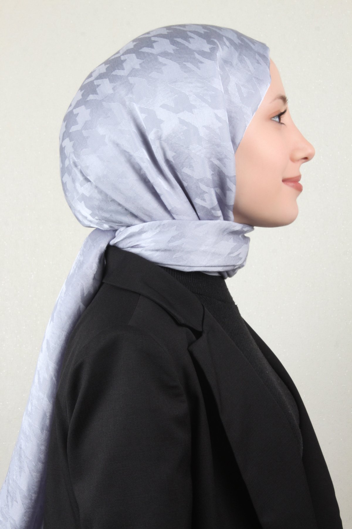 Pamuklu Jakar Şal 4110-7 Gümüş