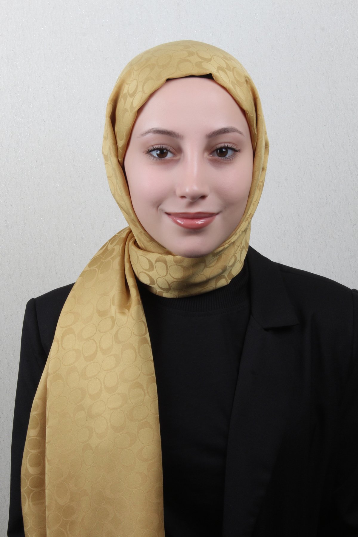 Pamuklu Jakar Şal 4113-16 Hardal