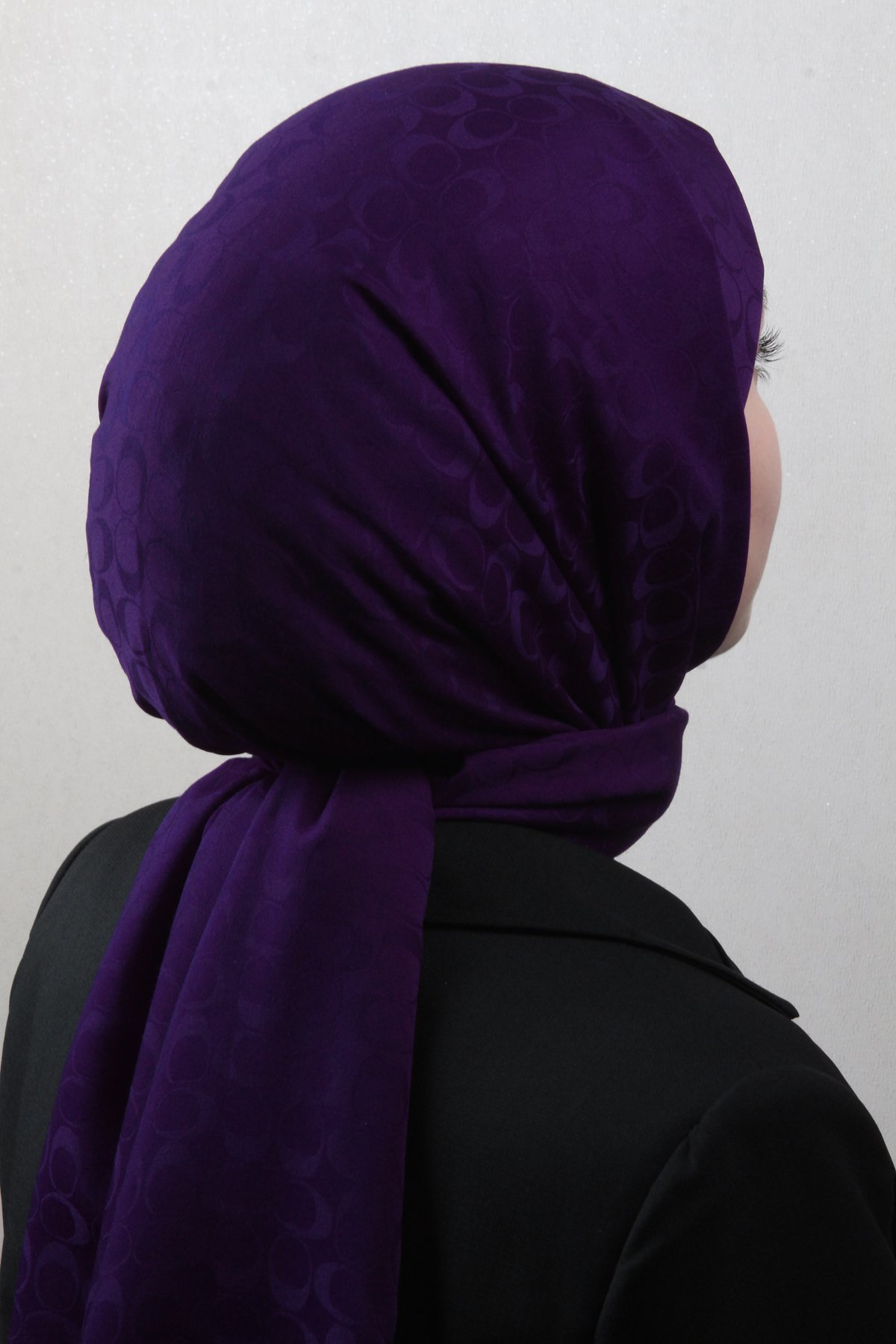 Pamuklu Jakar Şal 4113-19 Mor