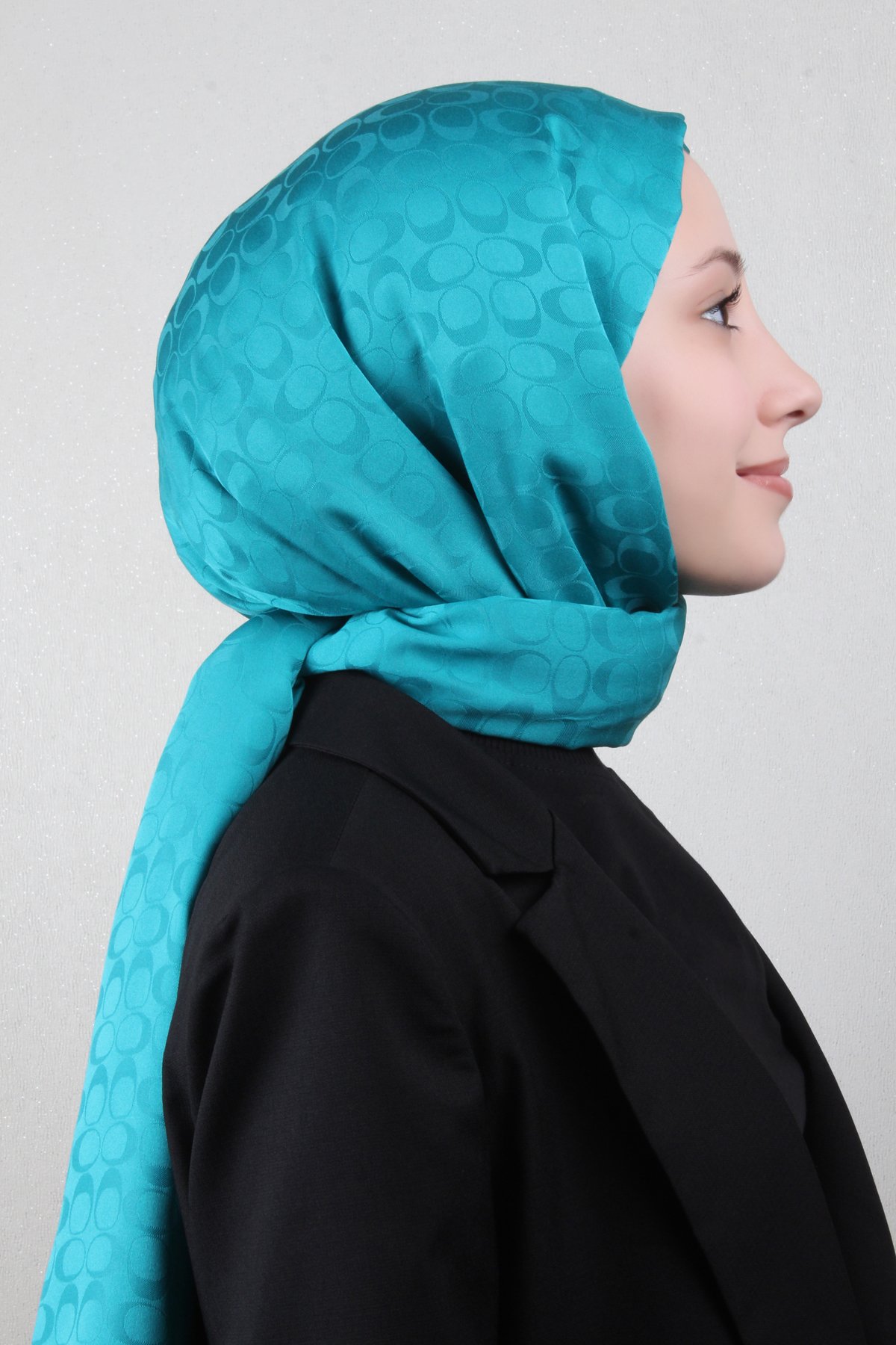 Pamuklu Jakar Şal 4113-20 Turkuaz