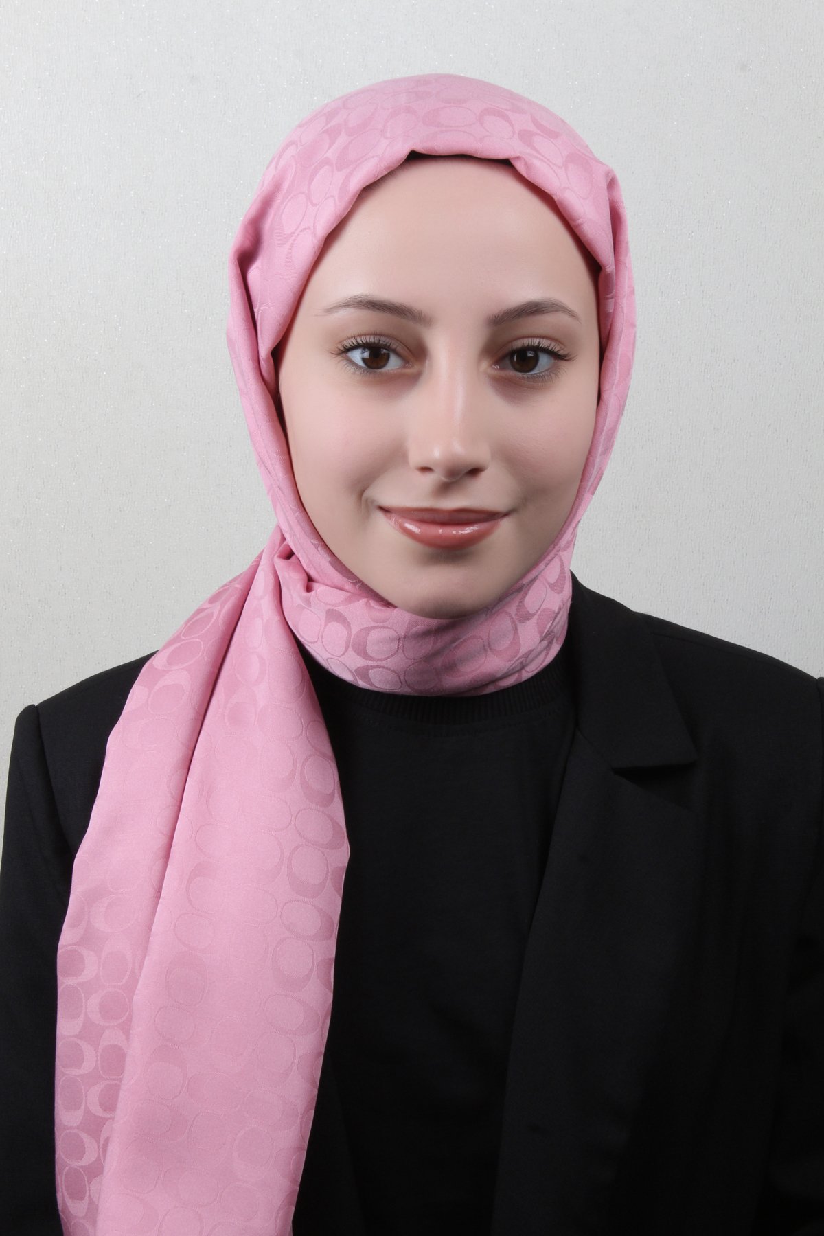 Pamuklu Jakar Şal 4113-24 Pembe