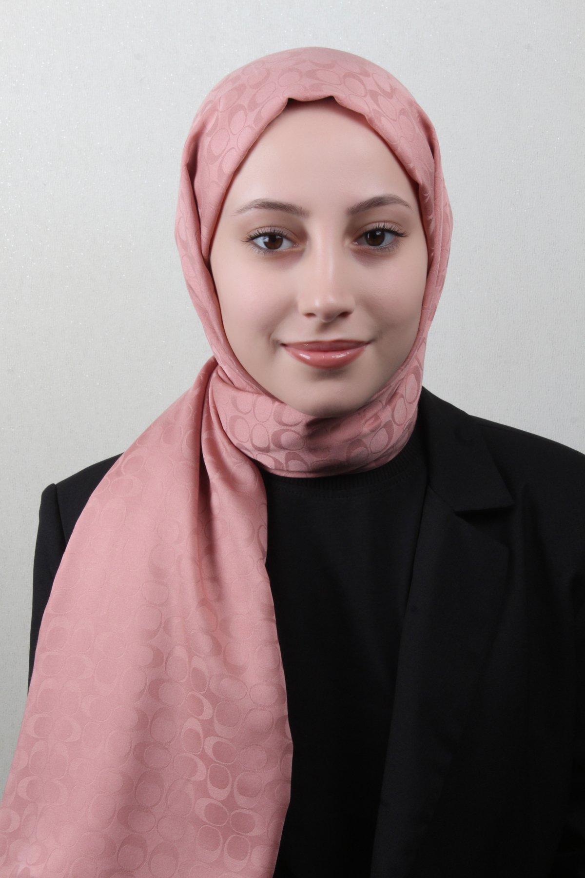 Pamuklu Jakar Şal 4113-28 Pudra