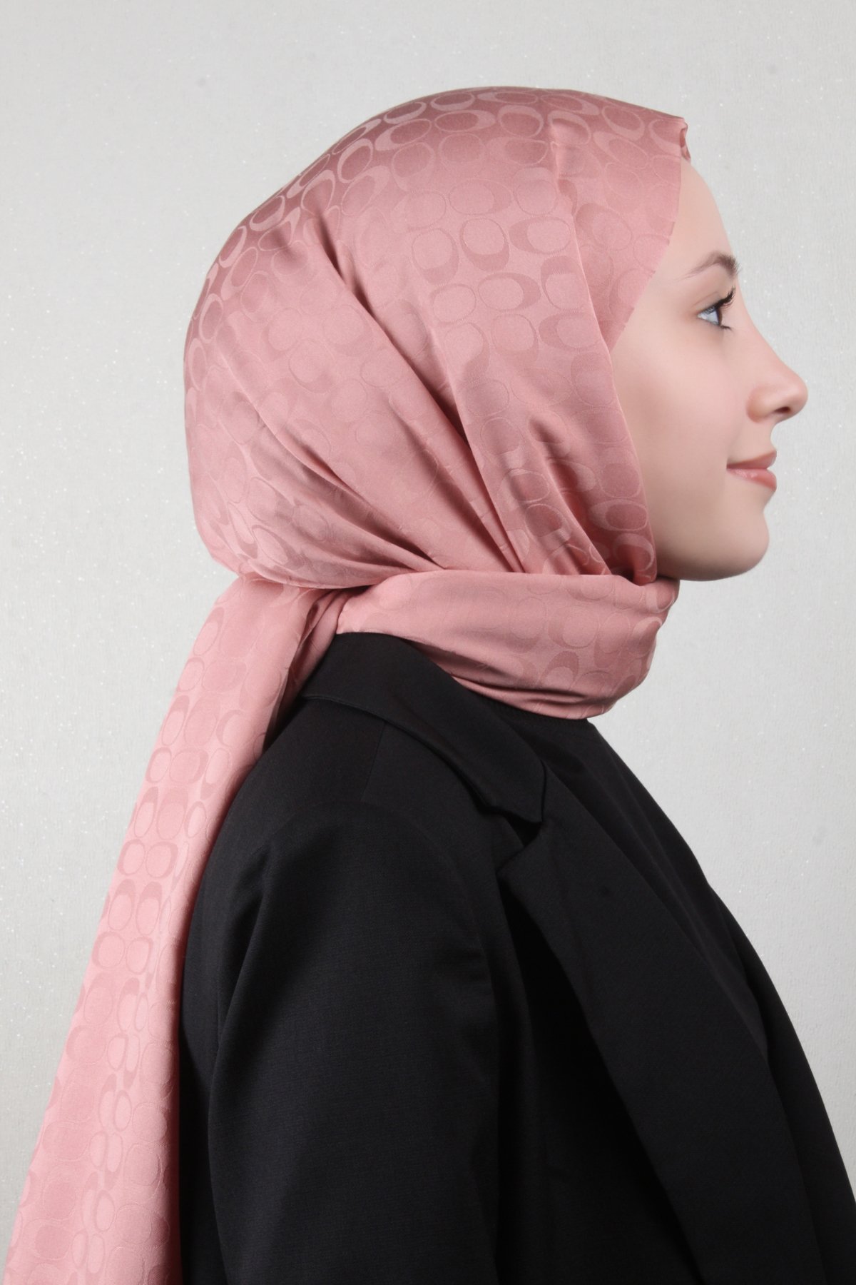 Pamuklu Jakar Şal 4113-28 Pudra