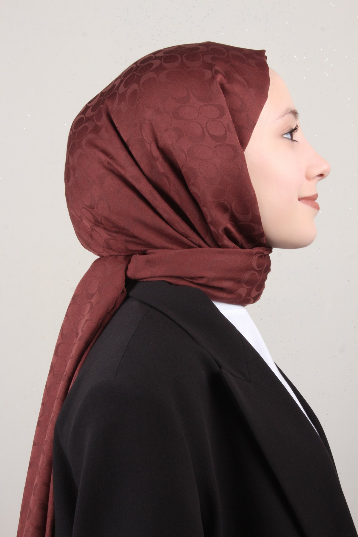 Pamuklu Jakar Şal 4113-3 Acı Kahve