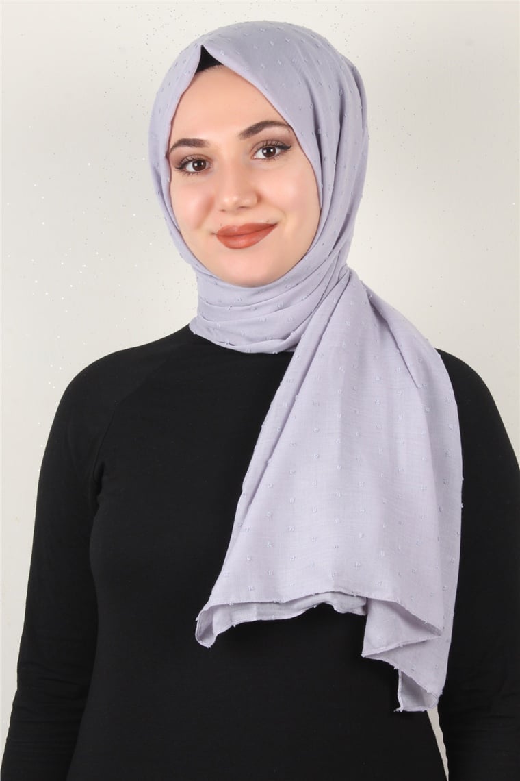 Pamuklu Pıt Pıt Şal 3092-38 Buzul