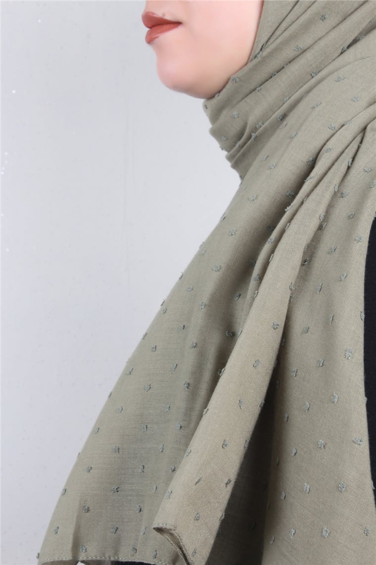 Pamuklu Pıt Pıt Şal 3092-42 Çağla