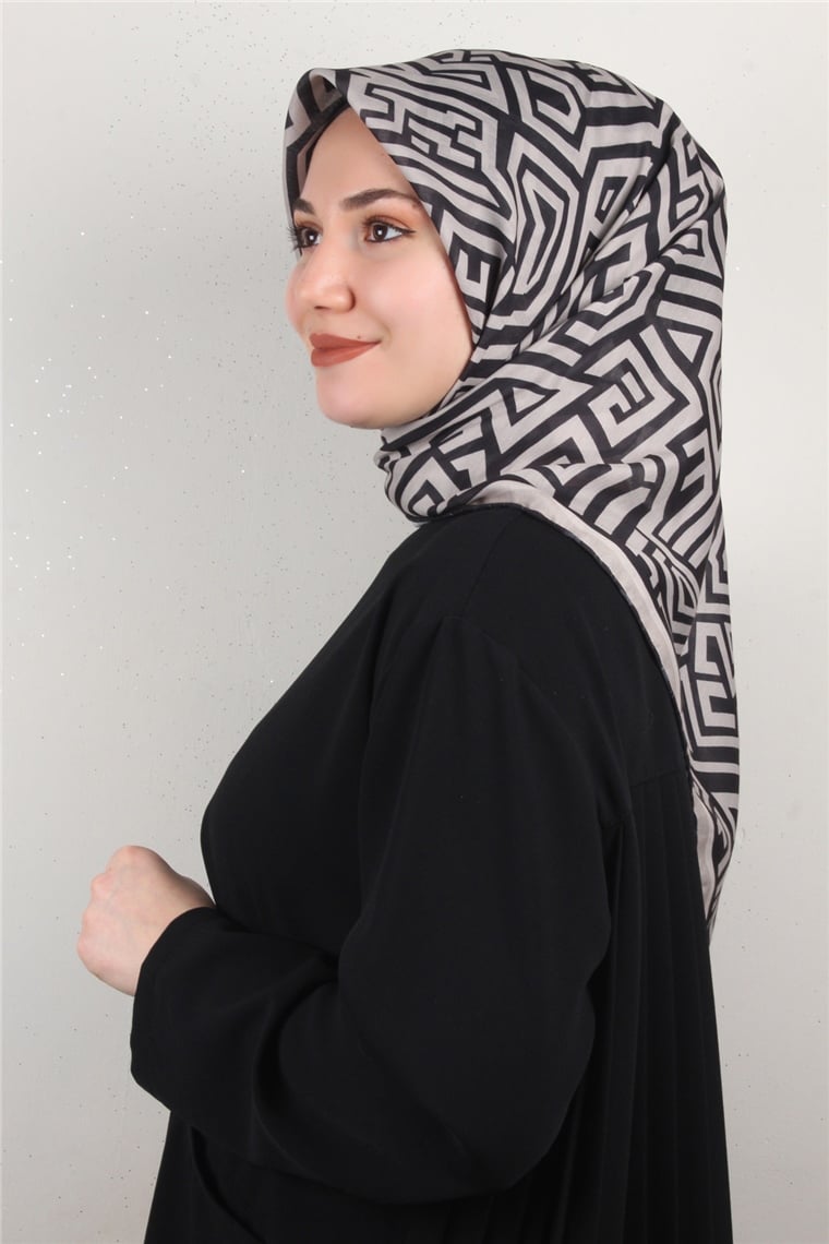 Pamuklu Soft Eşarp 3301-2 Taş