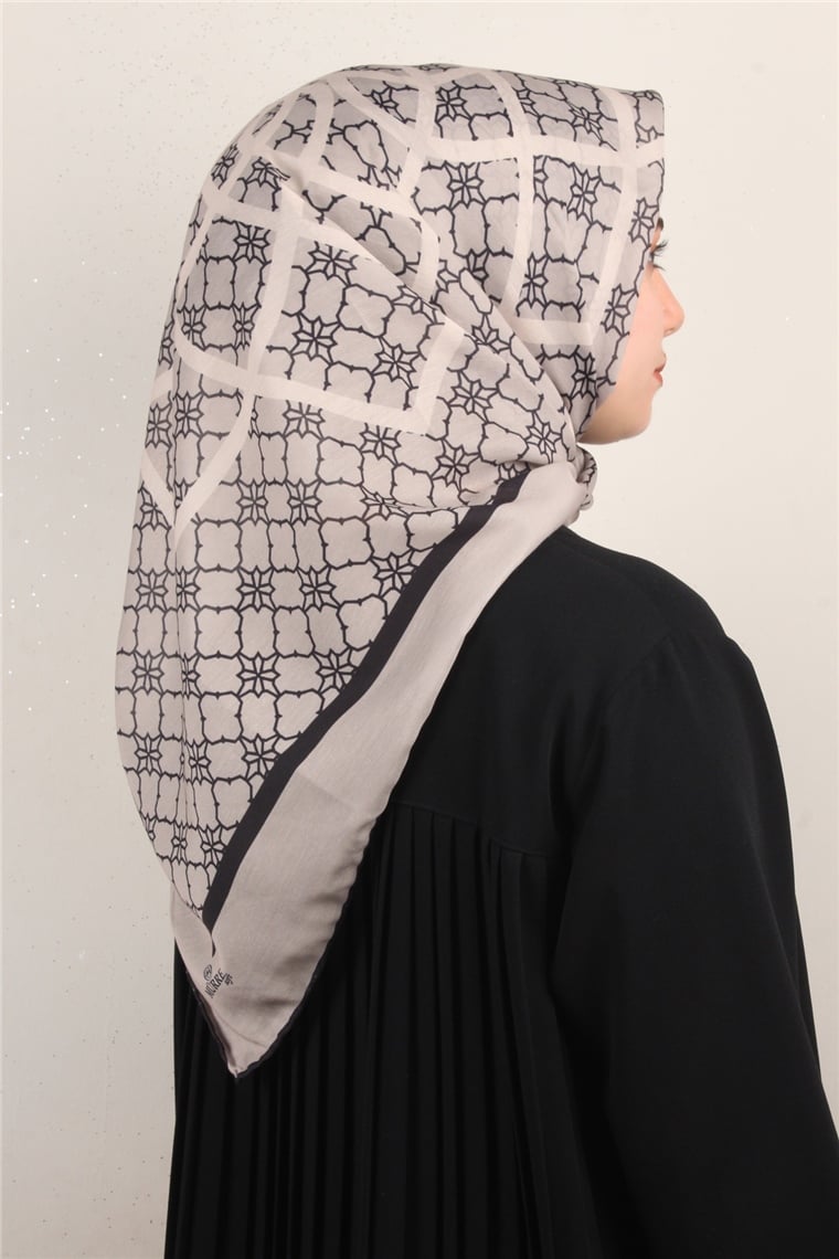 Pamuklu Soft Eşarp 3302-2 Taş