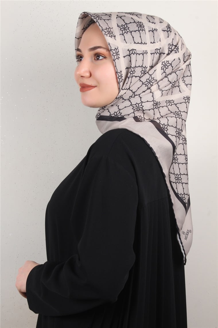 Pamuklu Soft Eşarp 3302-2 Taş