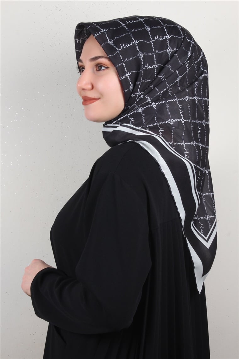 Pamuklu Soft Eşarp 3304-5 Siyah