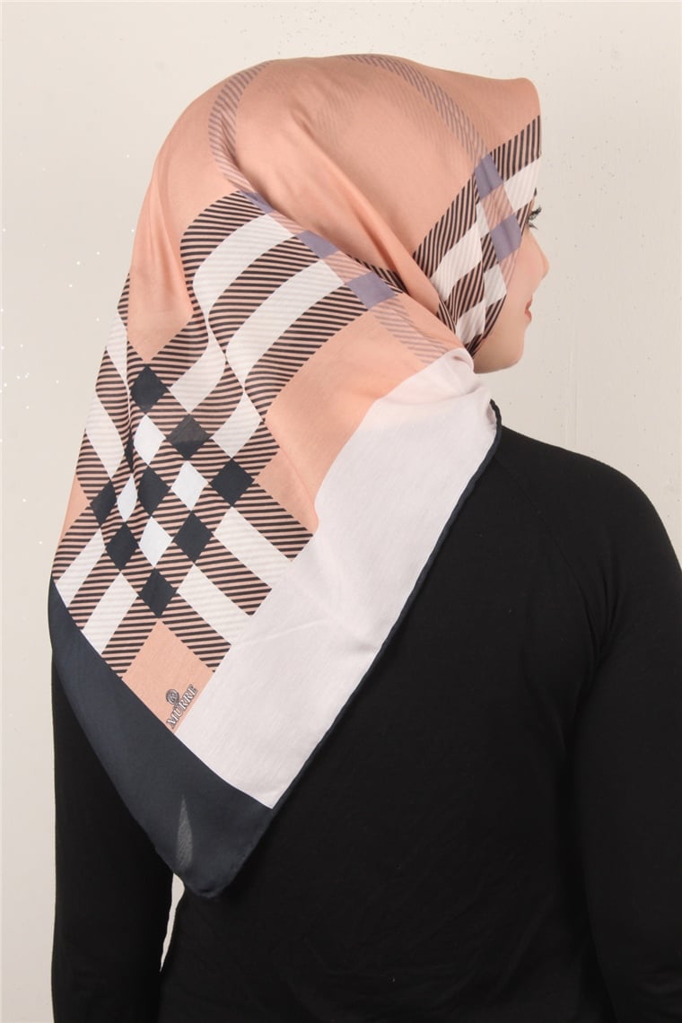 Pamuklu Soft Eşarp 3308-8 Koyu Bej